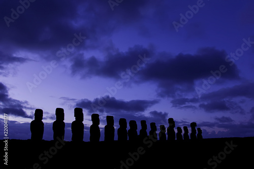 Ahu Tongariki Silhouette