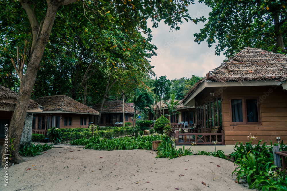 landscape scenery of garden view bangalow at SAMED CABANA a beach resort located at SEMED island Rayong district Thailand landscape scenery of garden view bangalow at SAMED CABANA a beach resort located at SEMED island Rayong district Thailand