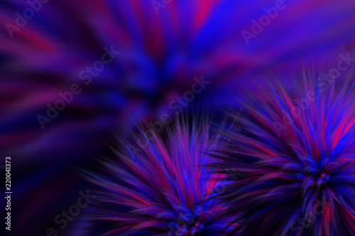 3d render of multicolored fluffy Fur Ball