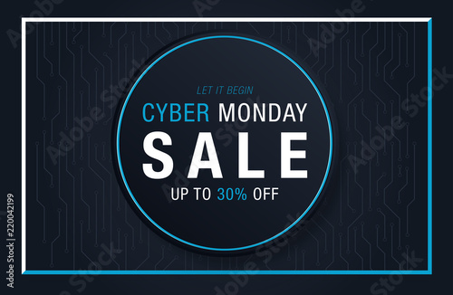 Cyber Monday Sale background with space for your text