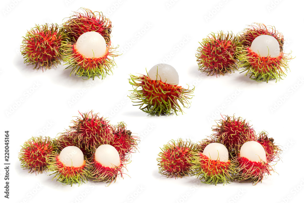 rambutan sweet delicious fruit isolated on white background rambutan sweet delicious fruit isolated on white background