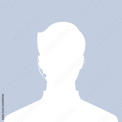 avatar head profile silhouette call center male picture