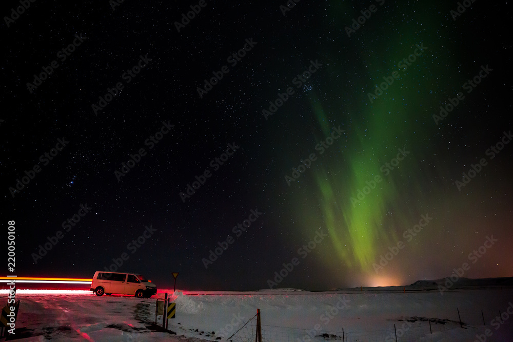Fototapeta premium Polarlicht über Island