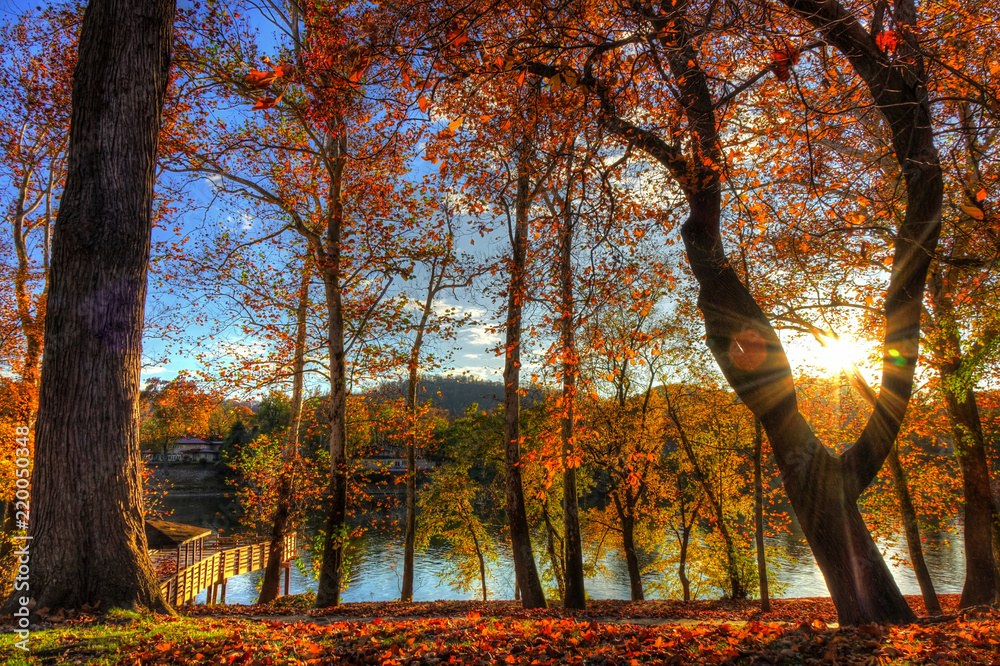 Fototapeta premium Charleston, West Virginia, in the fall | Daniel Boone Park