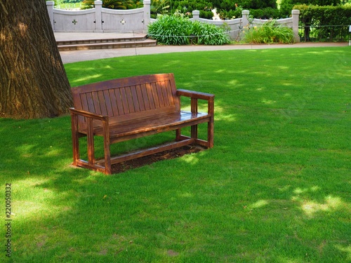 Wallpaper Mural bench in the shade of tree Torontodigital.ca