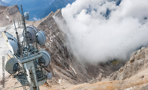 View from the Zugspitze, the highest point of Germany