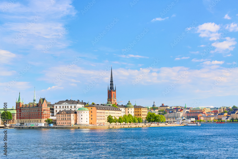 Gamla Stan, the old part of Stockholm in a sunny summer day, Sweden