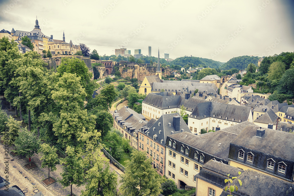 old city Luxembourg from above
