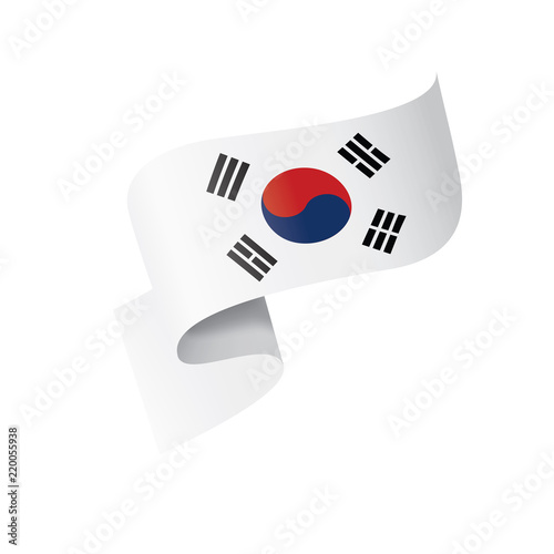 South Korean flag, vector illustration on a white background
