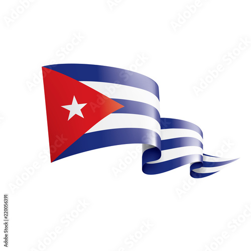 Cuba flag, vector illustration on a white background