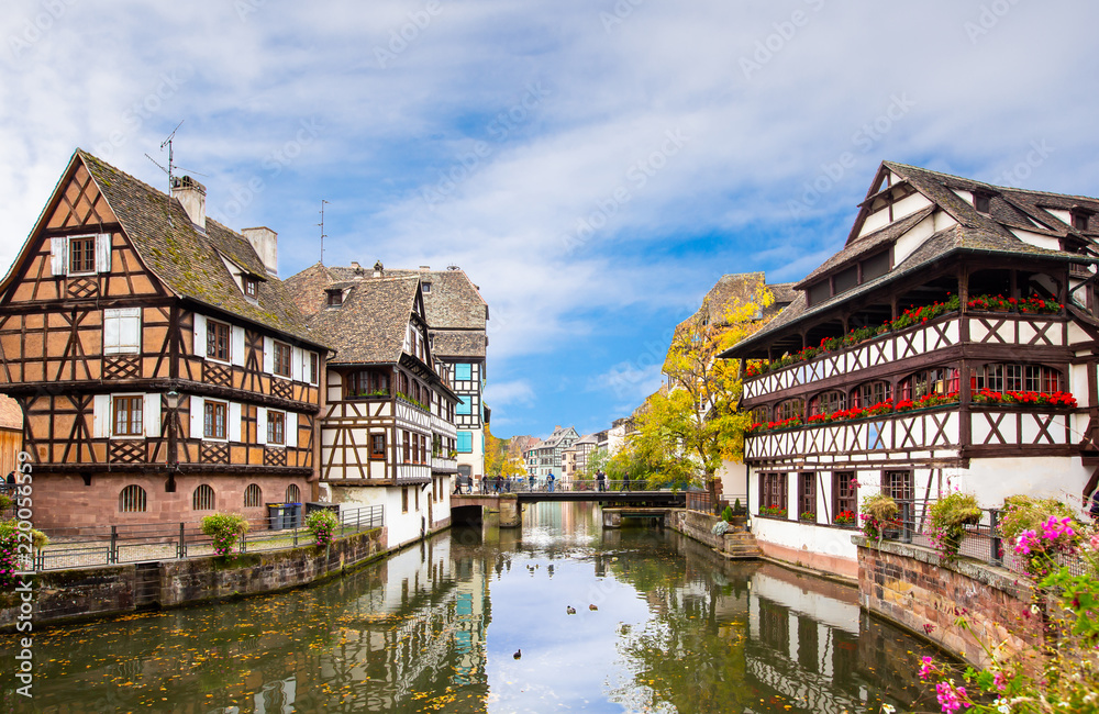 La petite france alsace in summer , Strasbourg France La petite france alsace in summer , Strasbourg France