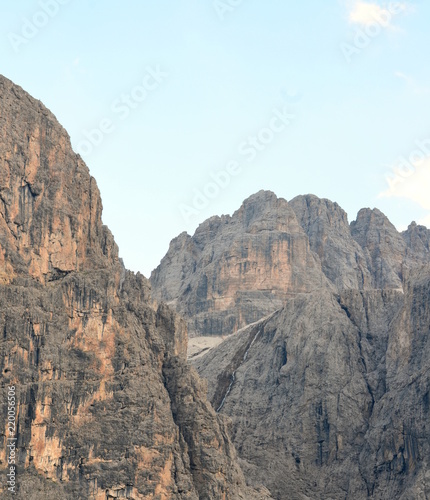 view of the Italian Dolomites protected by UNESCO