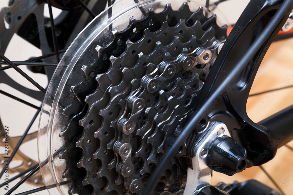 Obraz premium Bicycle cassette close up