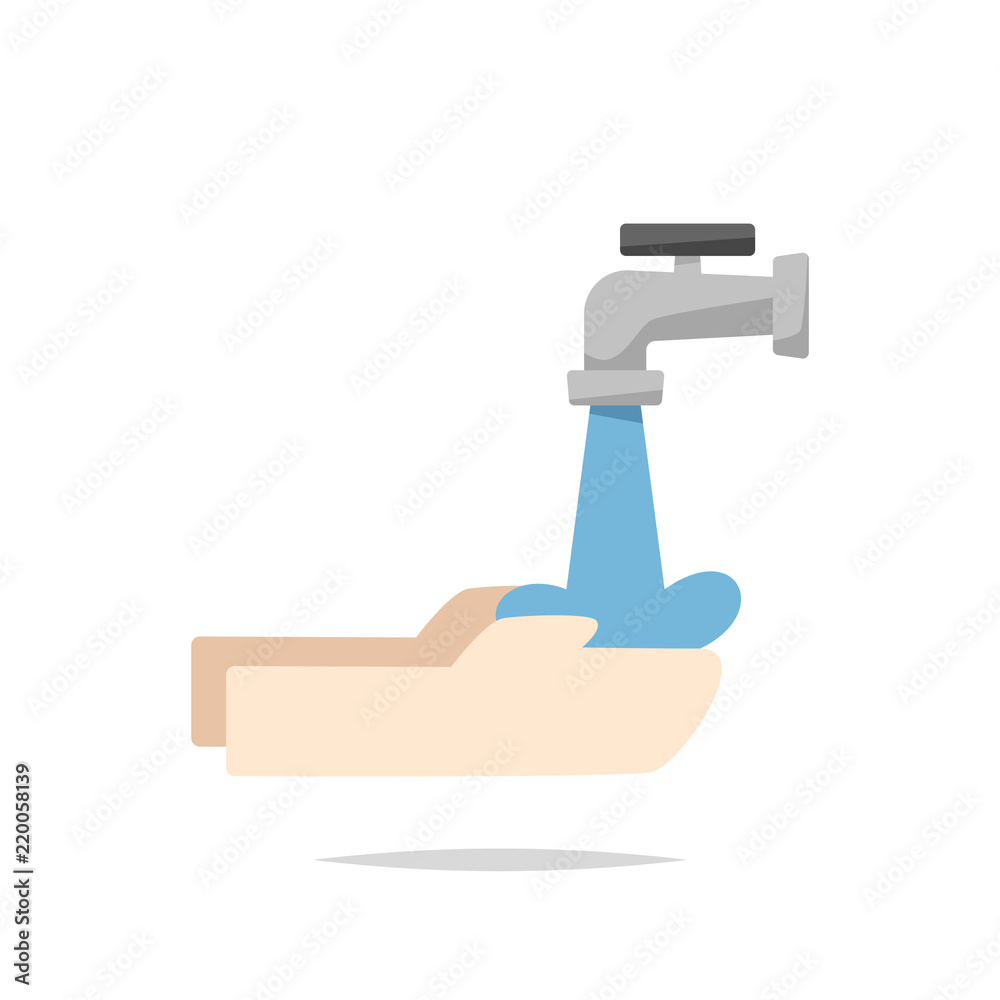 Fototapeta premium Hand washing vector isolated illustration