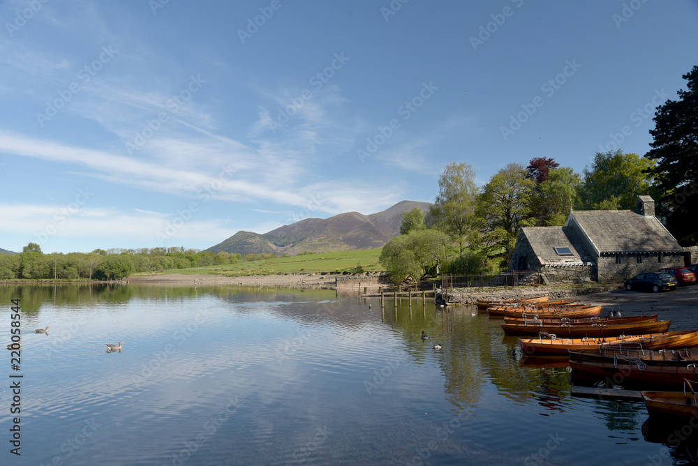 Fototapeta premium Derwentwater ferry landing stages at Keswick, Lake District