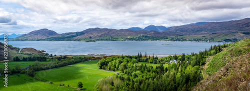 Panorama View over Loch Carron, Highlands, Scotland