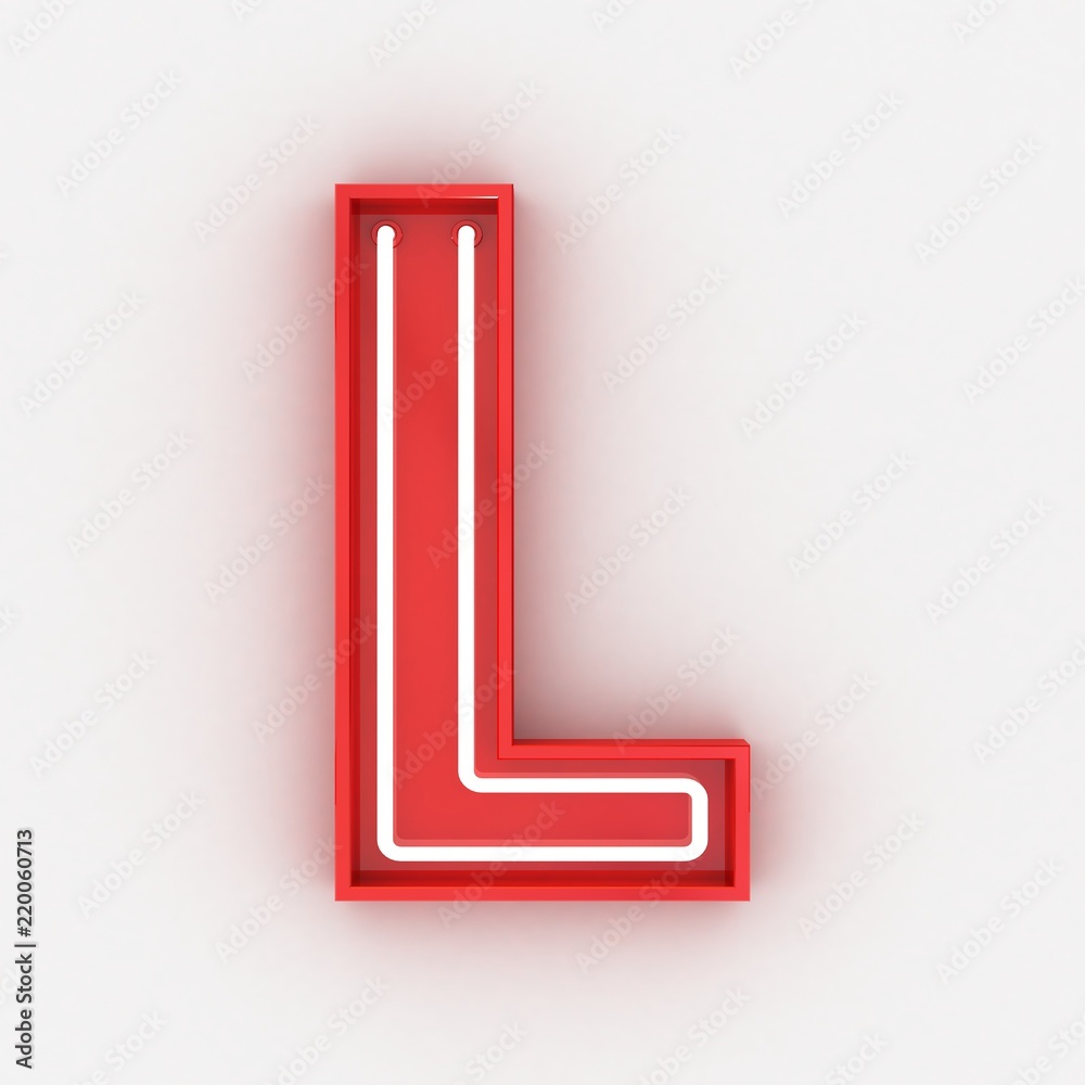 red neon sign alphabet 3d render red neon sign alphabet 3d render