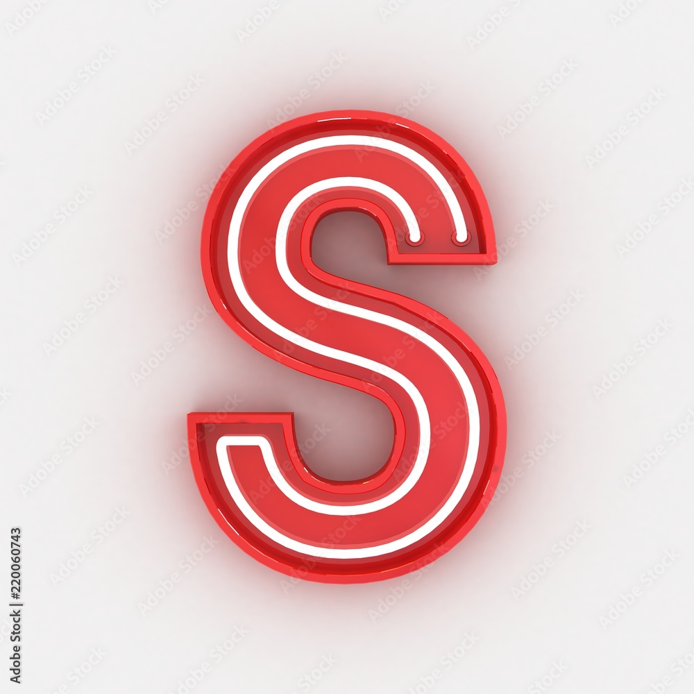 red neon sign alphabet 3d render red neon sign alphabet 3d render
