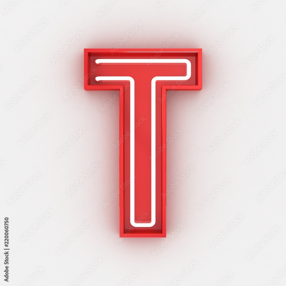 red neon sign alphabet 3d render red neon sign alphabet 3d render
