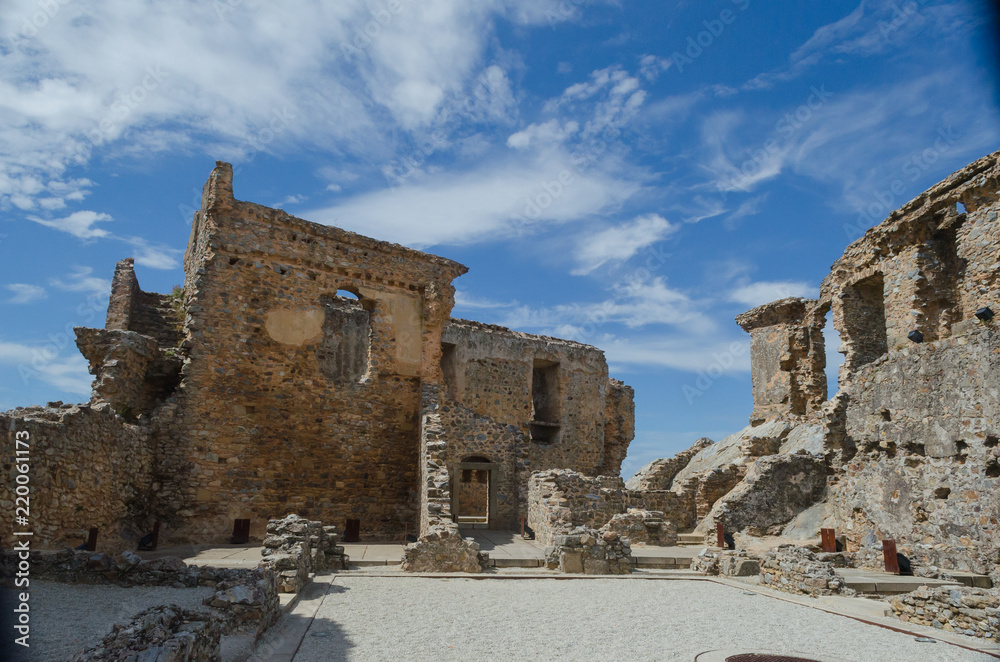 Castelo Rodrigo, ruinas del palacio de Cristovao de Moura. Portugal.