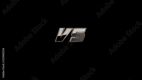 Versus (VS animation) with digital and intense feeling. 3d animation