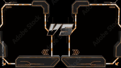 Vs title(Technically futuristic 2-split bar animation)