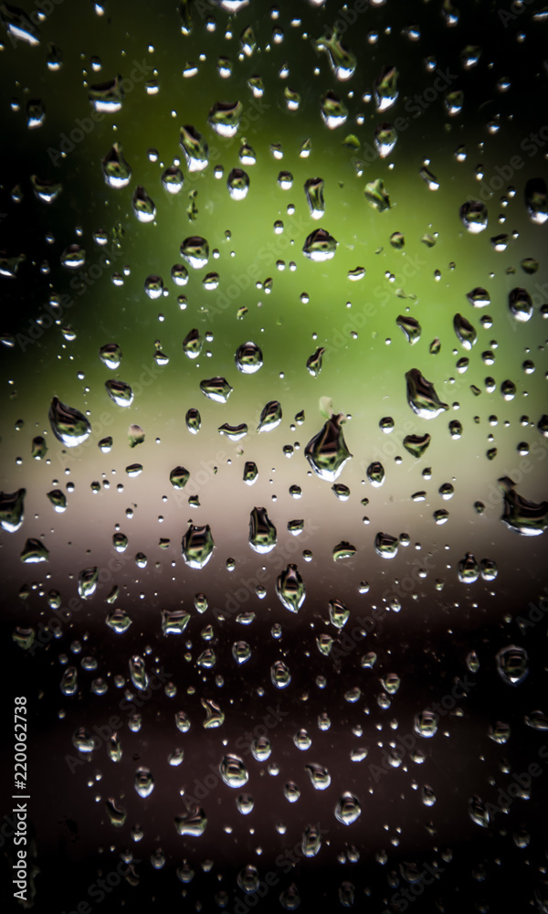 Rain drops on window , rainy day Stock Photo | Adobe Stock