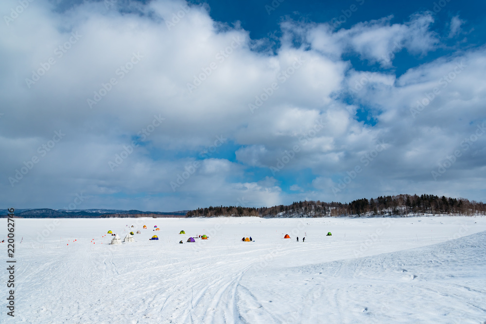 冬の北海道 朱鞠内湖