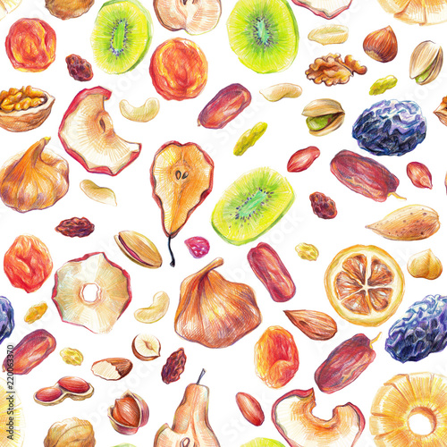 Dry fruit pattern