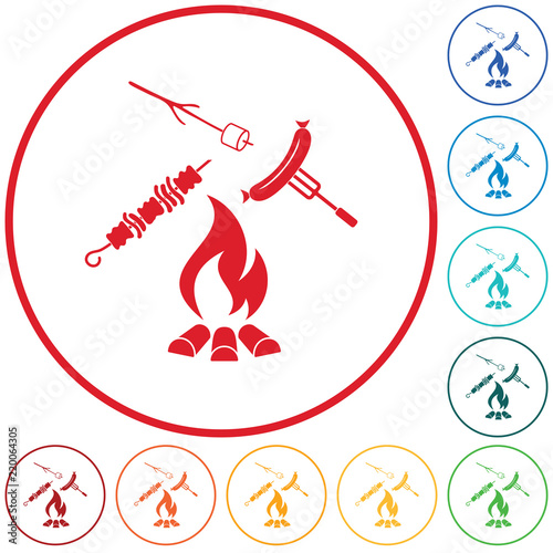 Grilled sausage, zephyr and  kebab icon