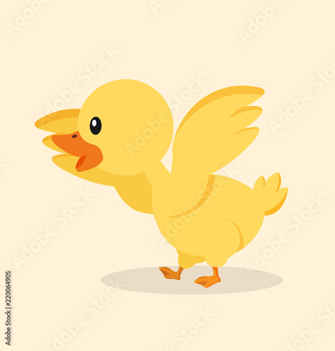 Cute yellow duck cartoon