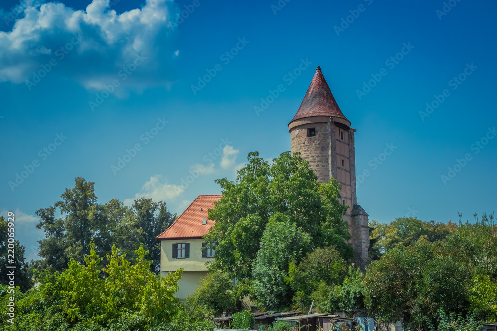 The Salwartenturm in the historic old town of Dinkelsbühl The Salwartenturm in the historic old town of Dinkelsbühl