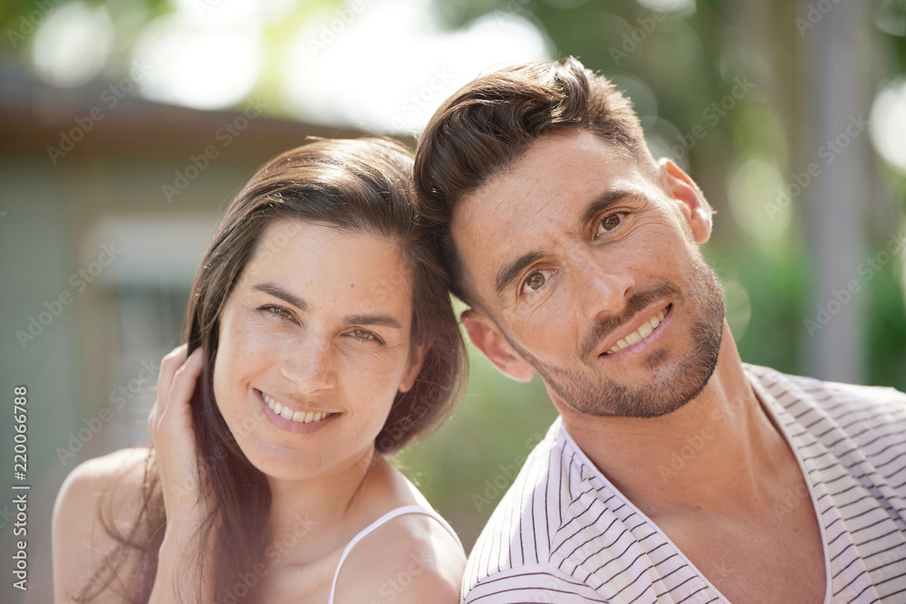 Fototapeta premium Portrait of 40-year-old couple on summer day
