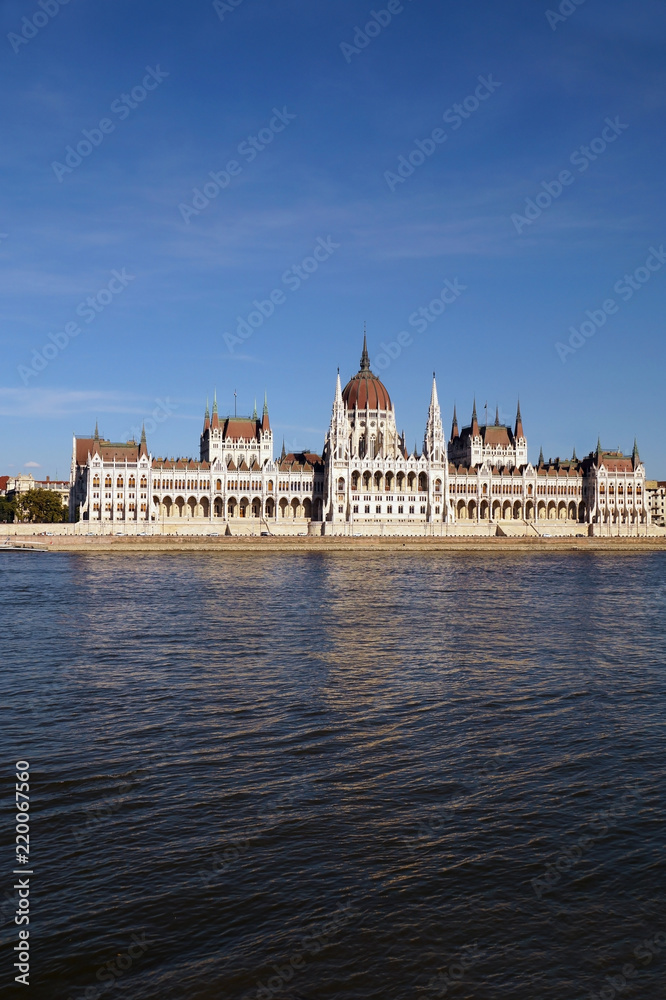 One of the symbols of the capital of Hungary. Hungarian parliament building located on the bank of the Danube.