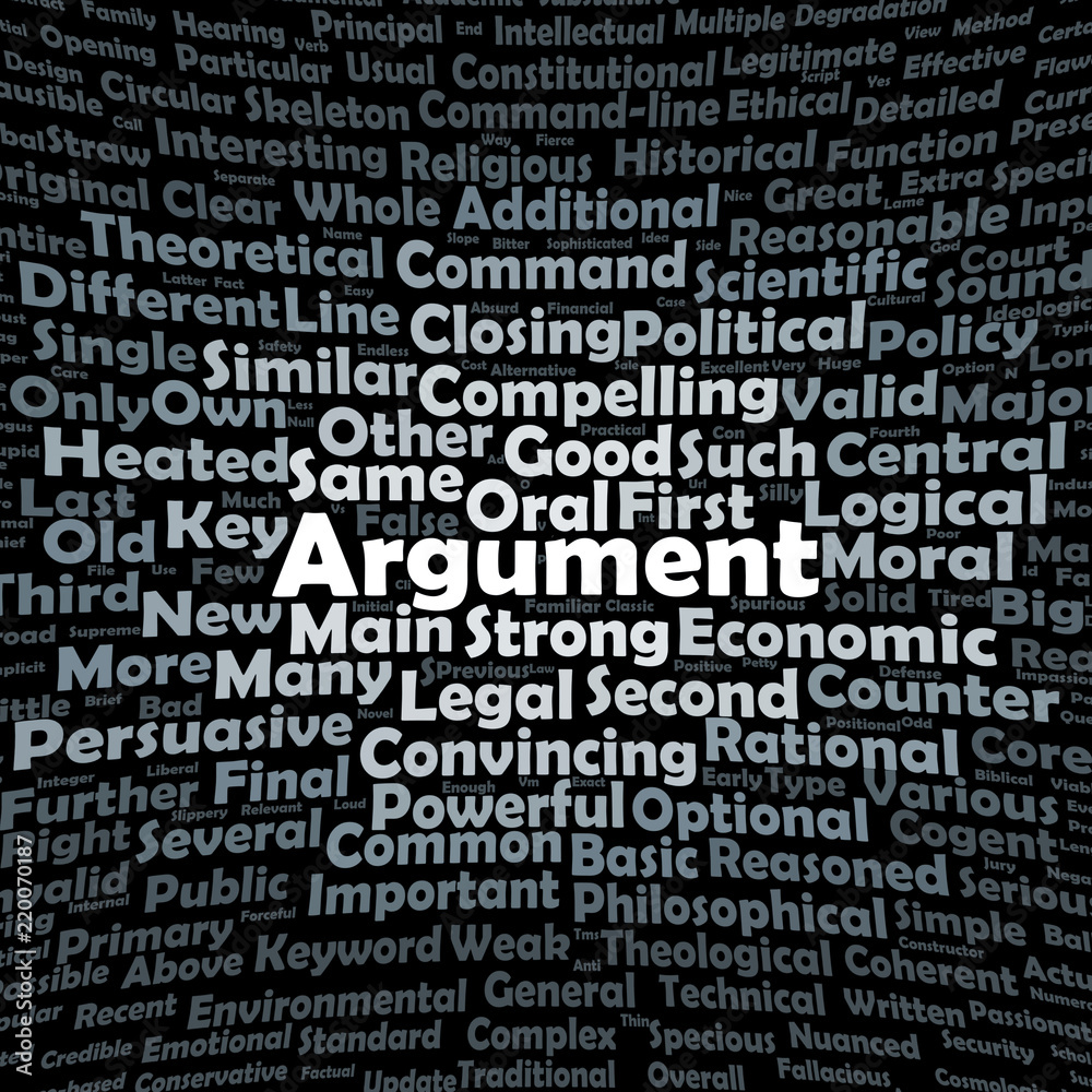 Argument word cloud Argument word cloud