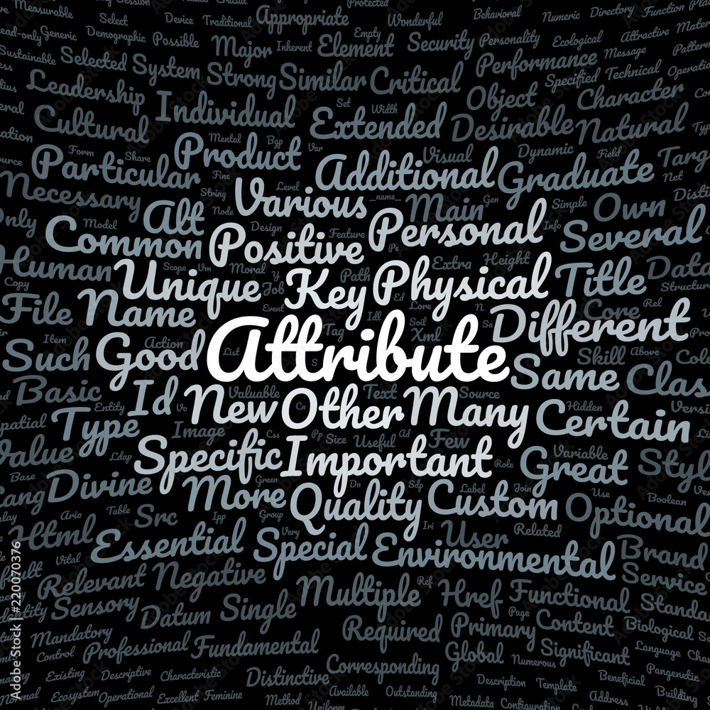 Attribute word cloud Attribute word cloud