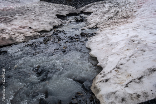 Melting ice creek near Exit glacier