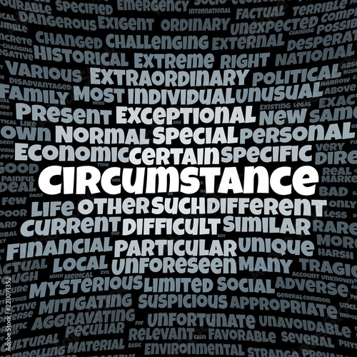 Obraz na plátně Circumstance word cloud