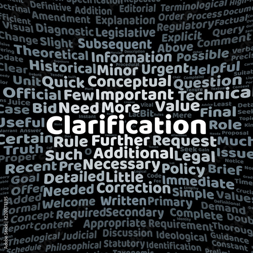 Canvas Print Clarification word cloud
