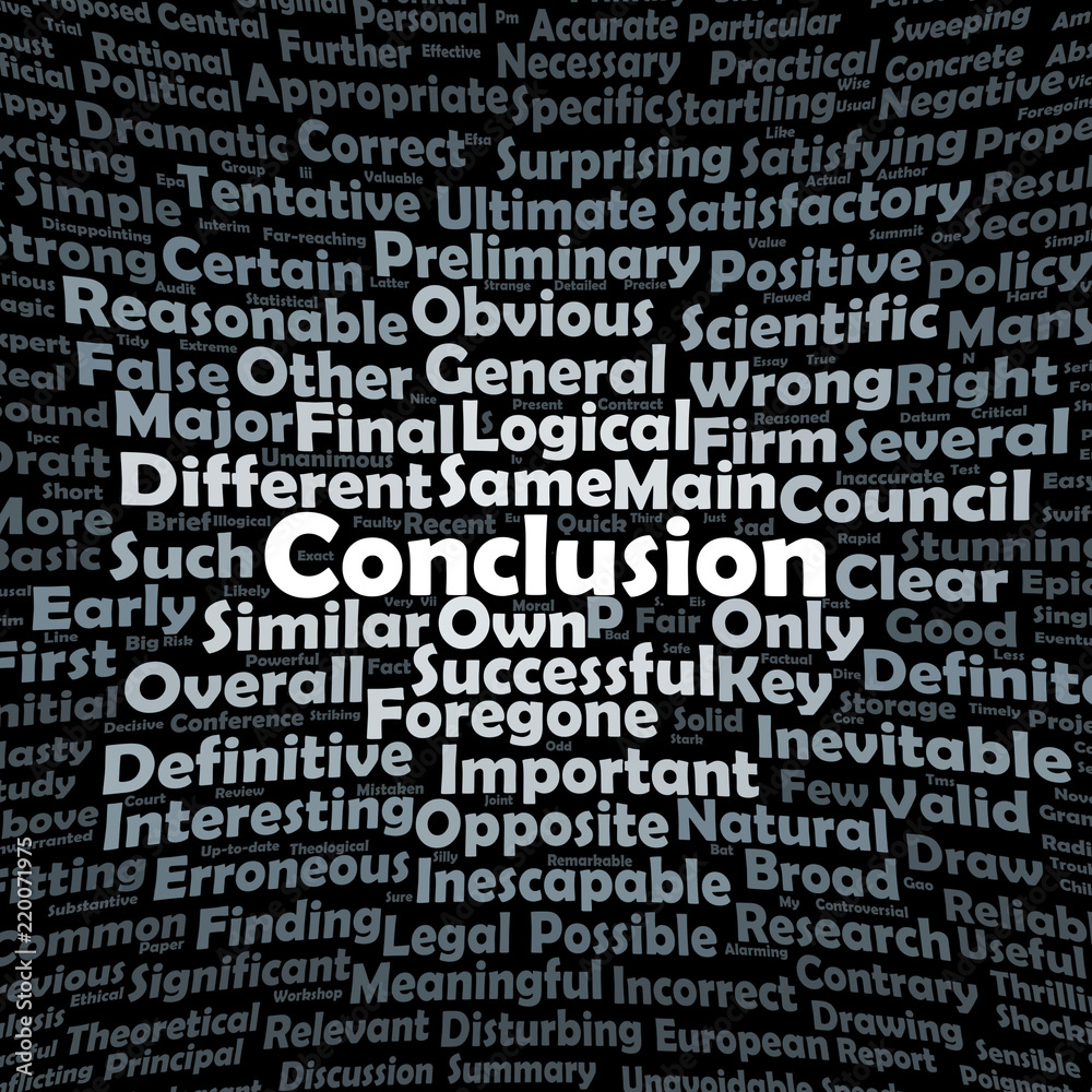 Conclusion word cloud