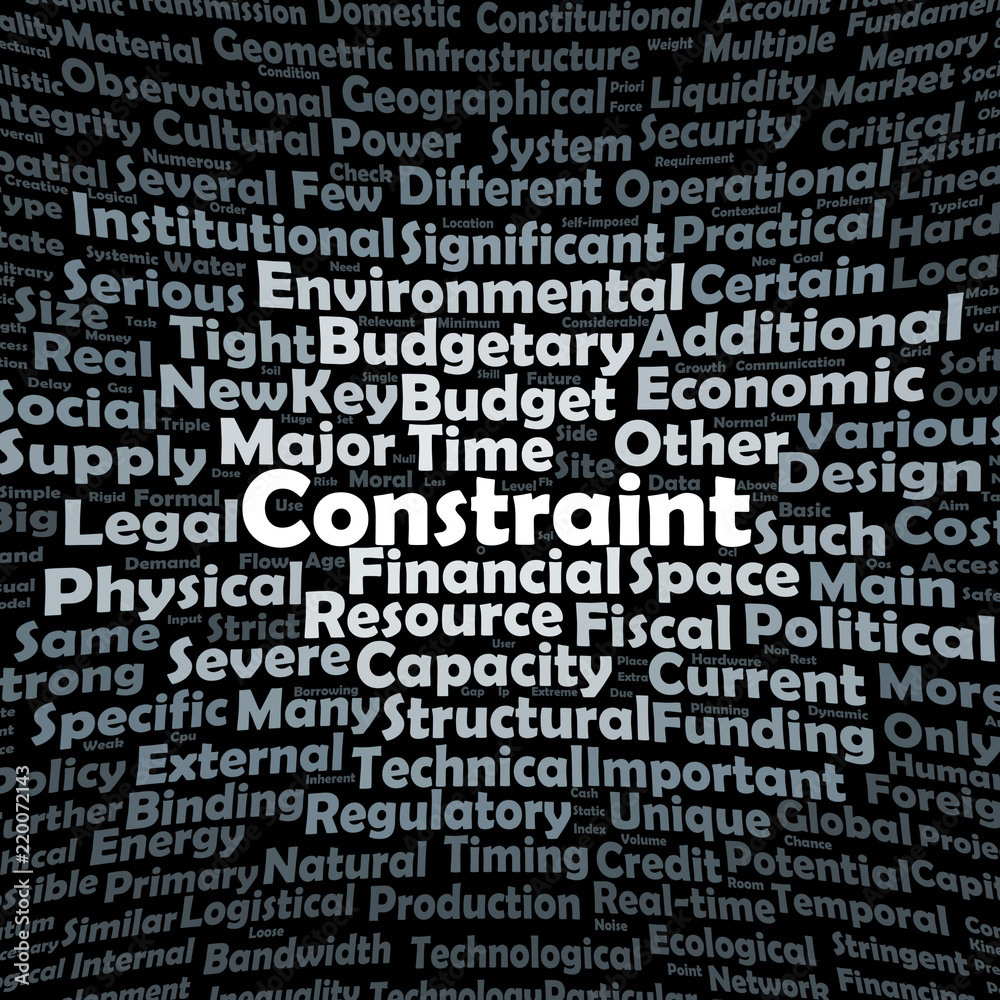 Constraint word cloud Constraint word cloud