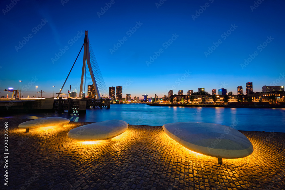 Fototapeta premium Erasmus Bridge, Rotterdam, Netherlands