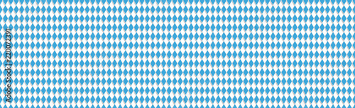Oktoberfest Banner in bayrischen Farben mit Rautenmuster