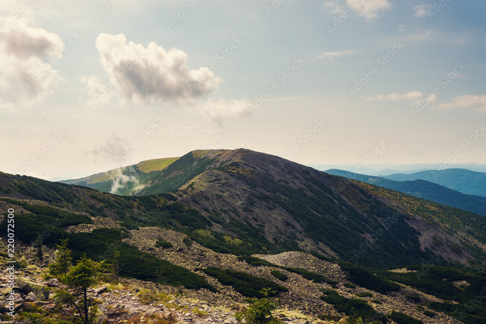 Fototapeta premium Stunning view of the rocky mountain ridges