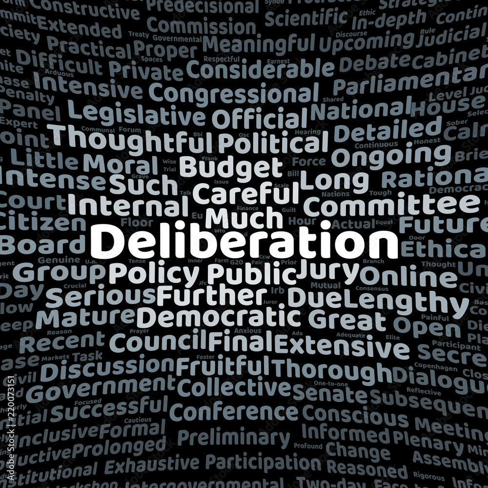 Deliberation word cloud Deliberation word cloud