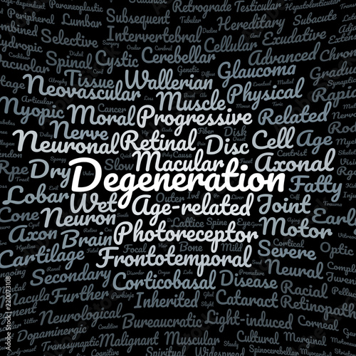 Degeneration word cloud