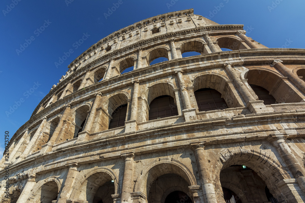 Coliseum is the main Landmark of Rome - Rome - Italy Coliseum is one of the main travel attractions - The Main symbol of Rome