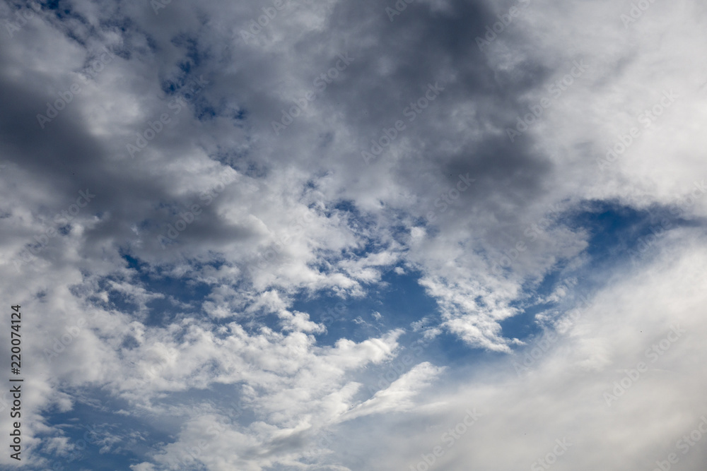 Fototapeta premium Beautiful sky with clouds. Plain landscape background.