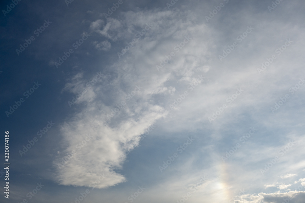 Fototapeta premium Beautiful sky with clouds. Plain landscape background.