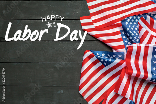 Happy Labor day banner, american patriotic background